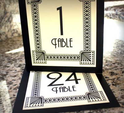 Art Deco Table Numbers - www.etsy.com Art Deco Table Numbers - www.etsy.com