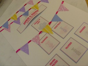 Bunting Wedding Seating Plan - Image by Wedding Paraphernalia