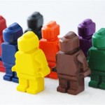 Lego figure crayons