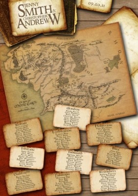 Lord of the Rings Wedding Table Plan - theweddingparcel.co.uk Lord of the Rings Wedding Table Plan - theweddingparcel.co.uk