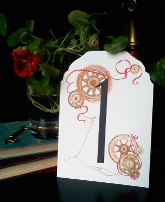 Steampunk wedding table number - etsy.com Steampunk wedding table number - etsy.com