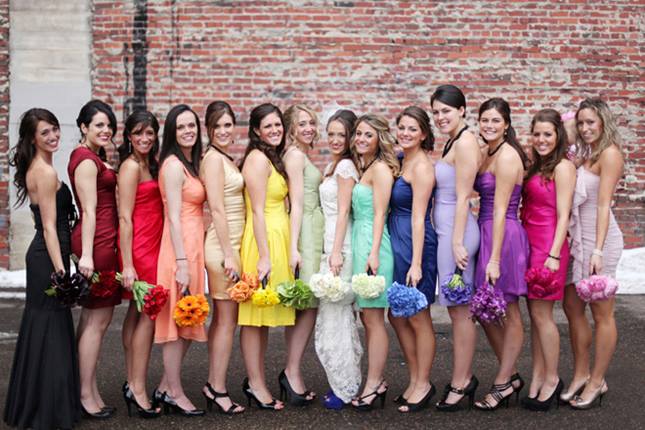Rainbow wedding dresses