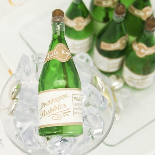 Champagne bottle wedding bubbles