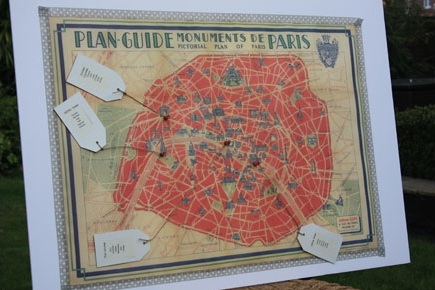 Paris Map Wedding Table Plan - notonthehighstreet.com