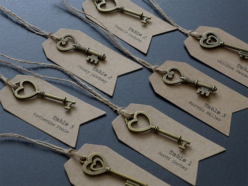 Vintage key tags