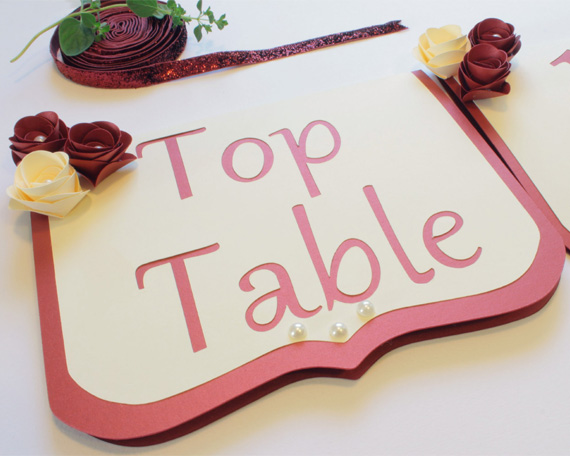 Wedding top table sign
