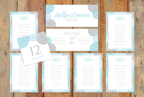 Dusty blue seating chart
