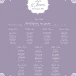 Lavender Themed Wedding Seating Plans